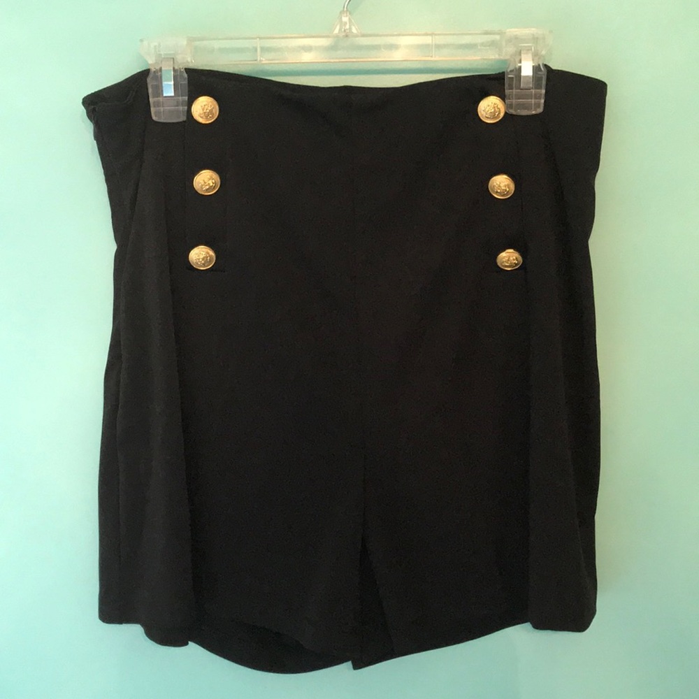 High Waisted Gold Button Shorts